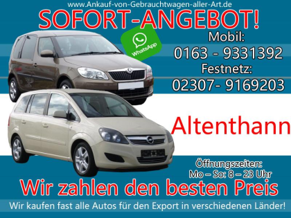 Kaufe jedes Auto Altenthann Ankauf von Autos Altenthann - Fairen Preis verkauf